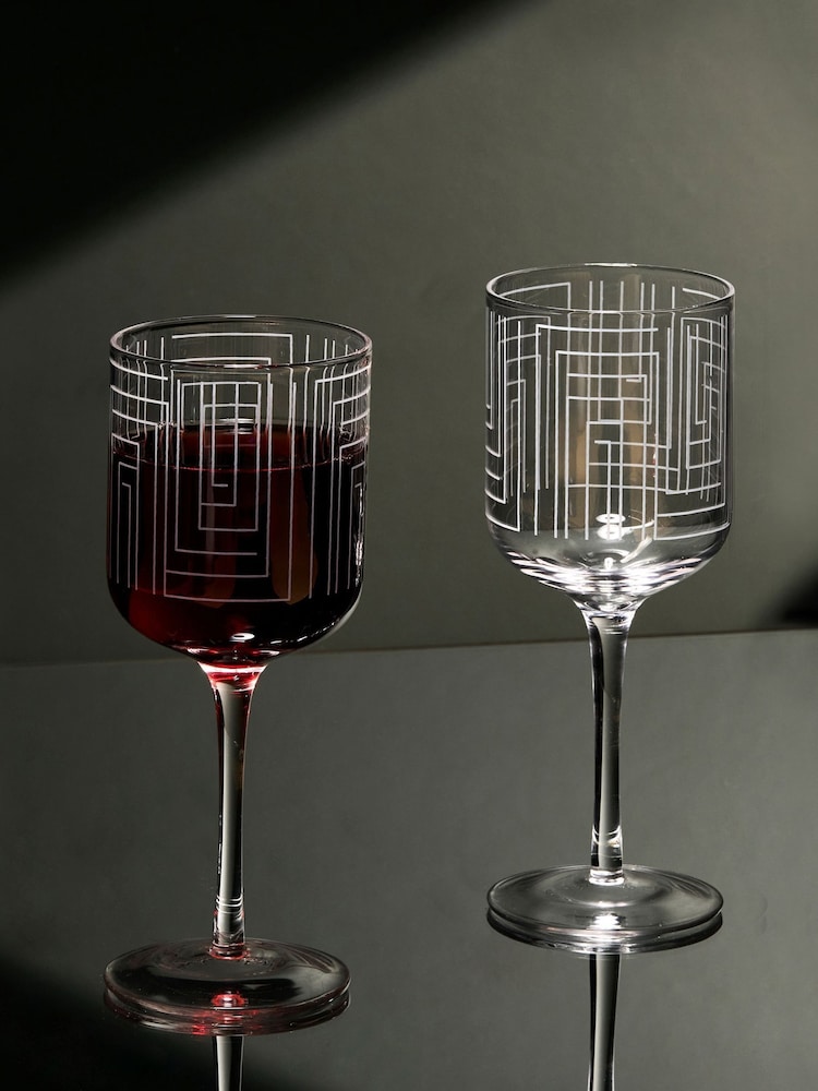 Anton Studio Designs Set of 2 Maze Wine Glasses - Slika 1 iz 1