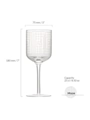 Anton Studio Designs Set of 2 Clear Maze Wine Glasses - Image 7 of 7