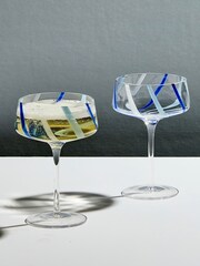 Anton Studio Designs Set of 2 Azure Rio Champagne Saucers - Image 1 of 5