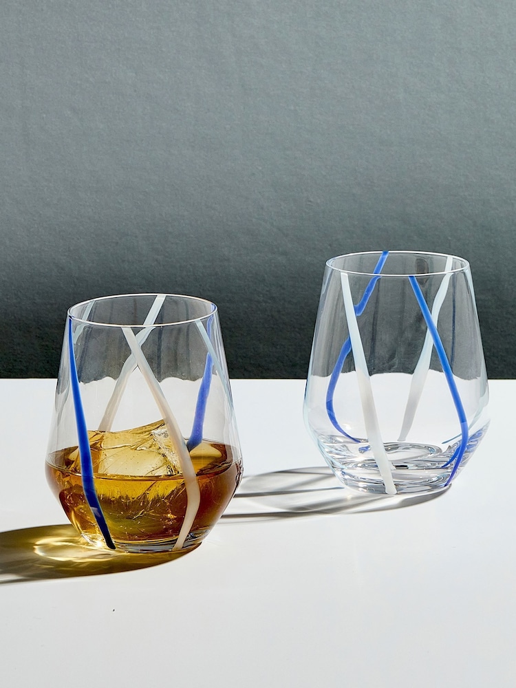 Anton Studio Designs Azure Set of 2 Rio DOF Tumblers Azure - Image 1 of 6 Anton Studio Designs Azure Set of 2 Rio DOF Tumblers Azure - Image 1 of 6