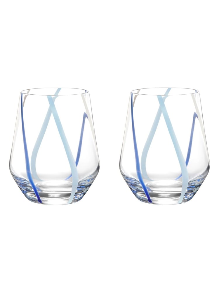 Anton Studio Designs Azure Set of 2 Rio DOF Tumblers Azure - Image 2 of 6