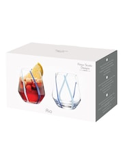 Anton Studio Designs Azure Set of 2 Rio DOF Tumblers Azure - Image 3 of 6
