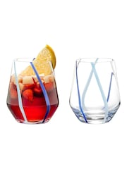 Anton Studio Designs Azure Set of 2 Rio DOF Tumblers Azure - Image 4 of 6