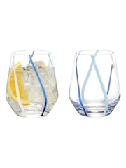 Anton Studio Designs Azure Set of 2 Rio DOF Tumblers Azure - Image 5 of 6