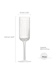 Anton Studio Designs Set of 2 Clear Maze Champagne Flutes - Image 5 of 5