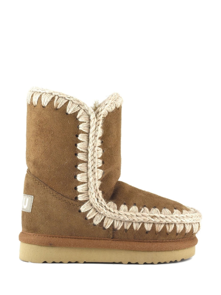 Mou Brown Eskimo Sheepskin Lined Kids Suede Boots - Image 1 of 5 Mou Brown Eskimo Sheepskin Lined Kids Suede Boots - Image 1 of 5