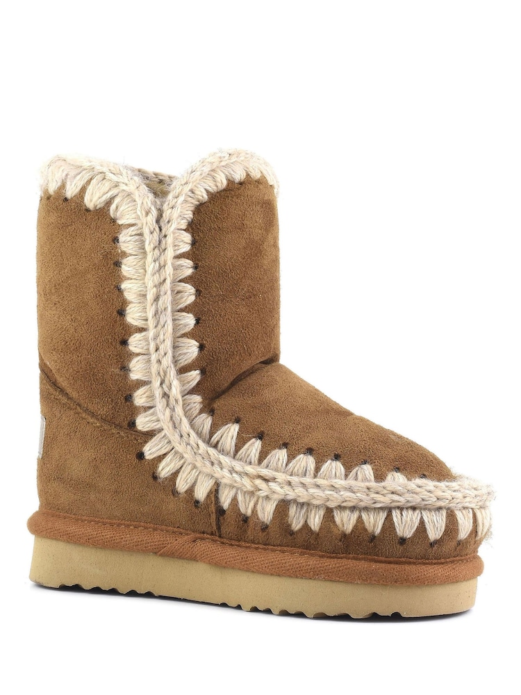 Mou Brown Eskimo Sheepskin Lined Kids Suede Boots - Image 2 of 5 Mou Brown Eskimo Sheepskin Lined Kids Suede Boots - Image 2 of 5