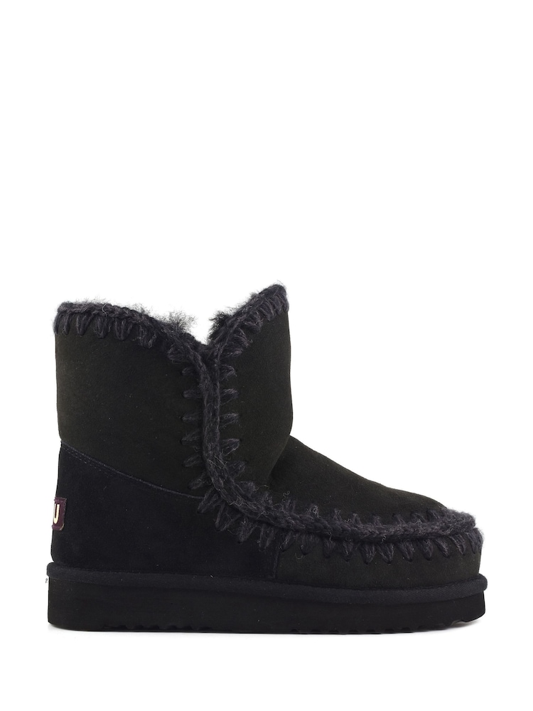 Mou Black Eskimo 18 Sheepskin Lined Suede Boots - Image 1 of 5 Mou Black Eskimo 18 Sheepskin Lined Suede Boots - Image 1 of 5