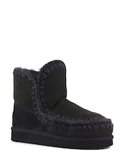 Negro/negro - Mou Eskimo 18 Sheepskin Lined Suede Boots - Imagen 2 de 5