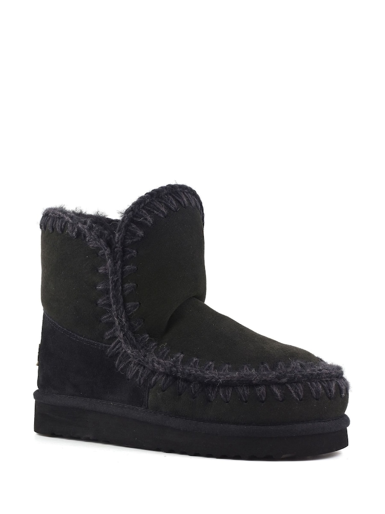 Mou Black Eskimo 18 Sheepskin Lined Suede Boots - Image 2 of 5 Mou Black Eskimo 18 Sheepskin Lined Suede Boots - Image 2 of 5