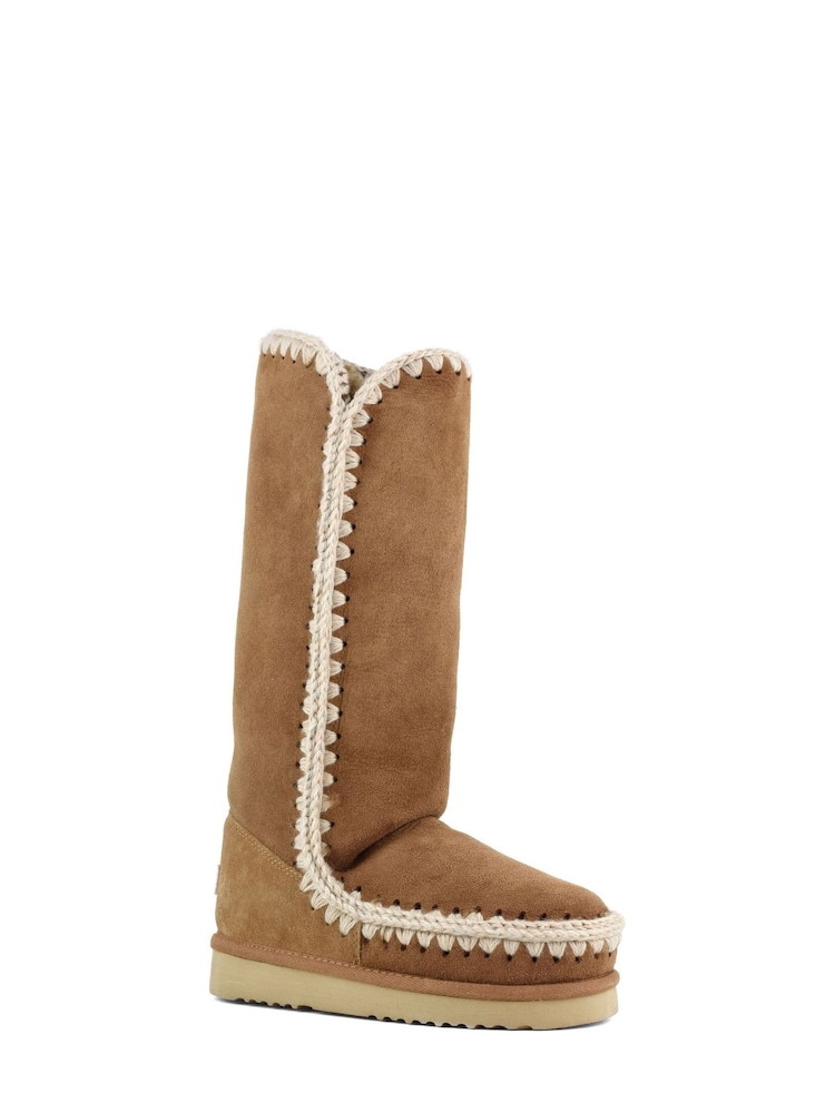 Mou Brown Eskimo 40 Sheepskin Lined Suede Knee High Boots - Image 2 of 5 Mou Brown Eskimo 40 Sheepskin Lined Suede Knee High Boots - Image 2 of 5