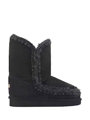 Negro/negro - Mou Eskimo 24 Sheepskin Lined Suede Boots - Imagen 1 de 5