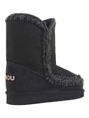 Negro/negro - Mou Eskimo 24 Sheepskin Lined Suede Boots - Imagen 3 de 5