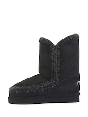 Negro/negro - Mou Eskimo 24 Sheepskin Lined Suede Boots - Imagen 4 de 5