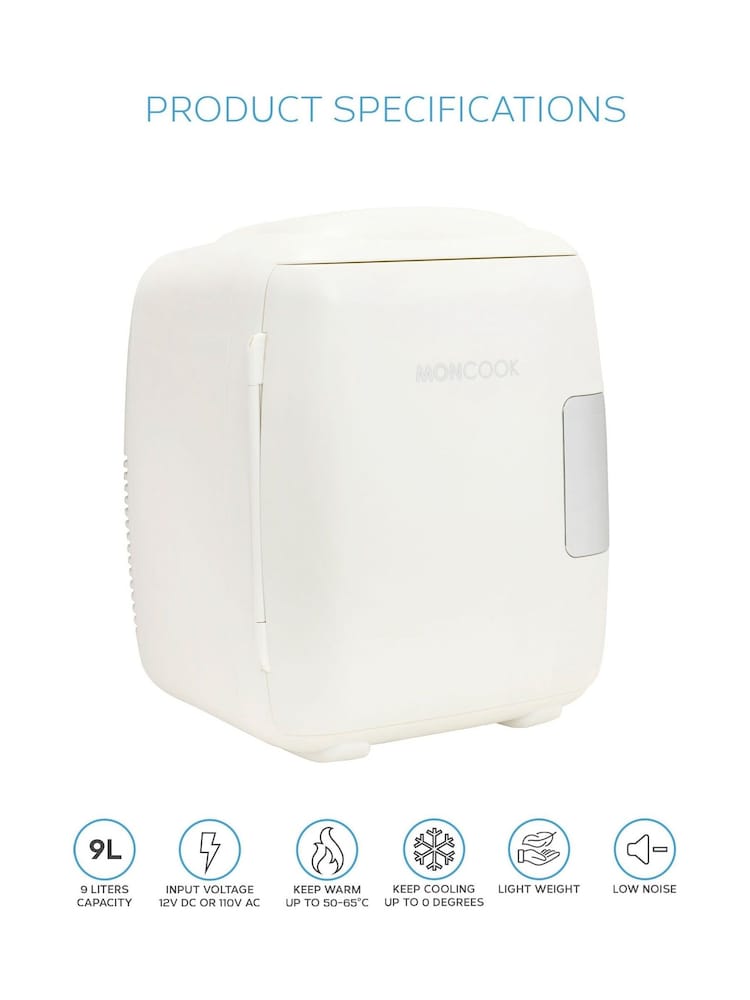 MONCOOK White Mini Fridge 9 Litre - Image 2 of 7