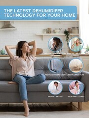 MONHOUSE Navy Premium Damp Absorber 1000ml Dehumidifier - Image 6 of 7