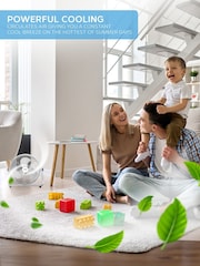 Air Pro White 14" Floor Fan with Powerful Air Cooling & Circulating - Image 3 of 7