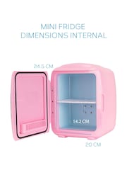 MONCOOK Pink Mini Fridge 9 Litre - Image 4 of 7