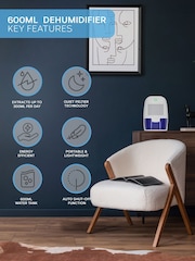 Air Pro White 600ml Mini Moisture Absorber Dehumidifier - Image 2 of 7
