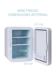 Body Escape White Mini Fridge with Glass Door 10 Litre - Image 4 of 8