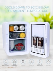 Body Escape White Mini Fridge with Glass Door 10 Litre - Image 6 of 8