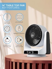 Air Pro White Air Cooling & Circulator Table Fan with 8 Speeds - Image 2 of 7