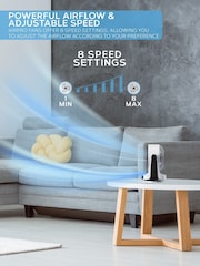 Air Pro White Air Cooling & Circulator Table Fan with 8 Speeds - Image 4 of 7