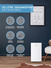 MONHOUSE White Large 20L Day Digital Dehumidifier 4L Tank - Image 2 of 7