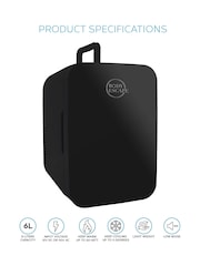 Body Escape Black Mini Fridge With Glass Door 6 Litre - Image 2 of 8