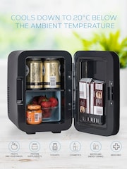 Body Escape Black Mini Fridge With Glass Door 6 Litre - Image 6 of 8