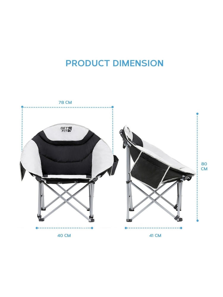 Get Fit Grey Moon Premium Outdoor Folding Camping Chair - Image 2 of 7