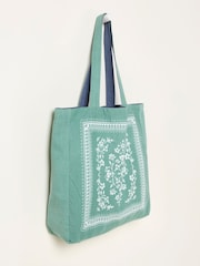 FatFace Navy Floral Reversible Tote Bag - Image 3 of 3