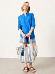 FatFace Blue Stripe Tote Bag - Image 4 of 5