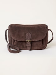 FatFace Chocolate Brown Pixie Cross-Body Bag - Image 1 of 3