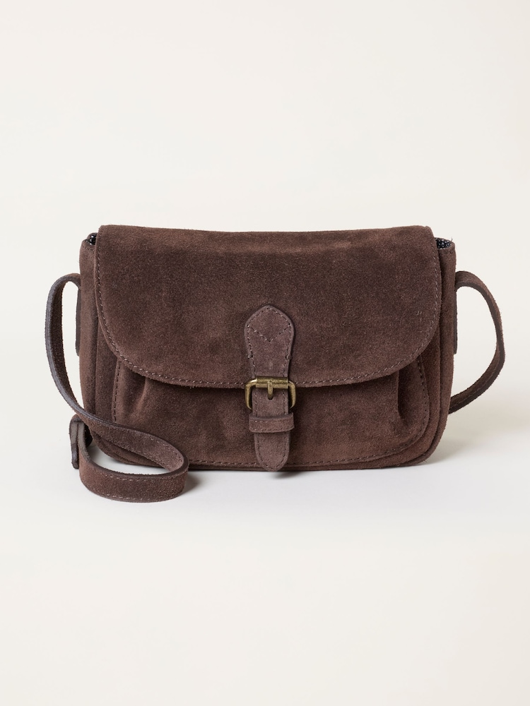 FatFace Chocolate Brown Pixie Cross-Body Bag - Image 1 of 3