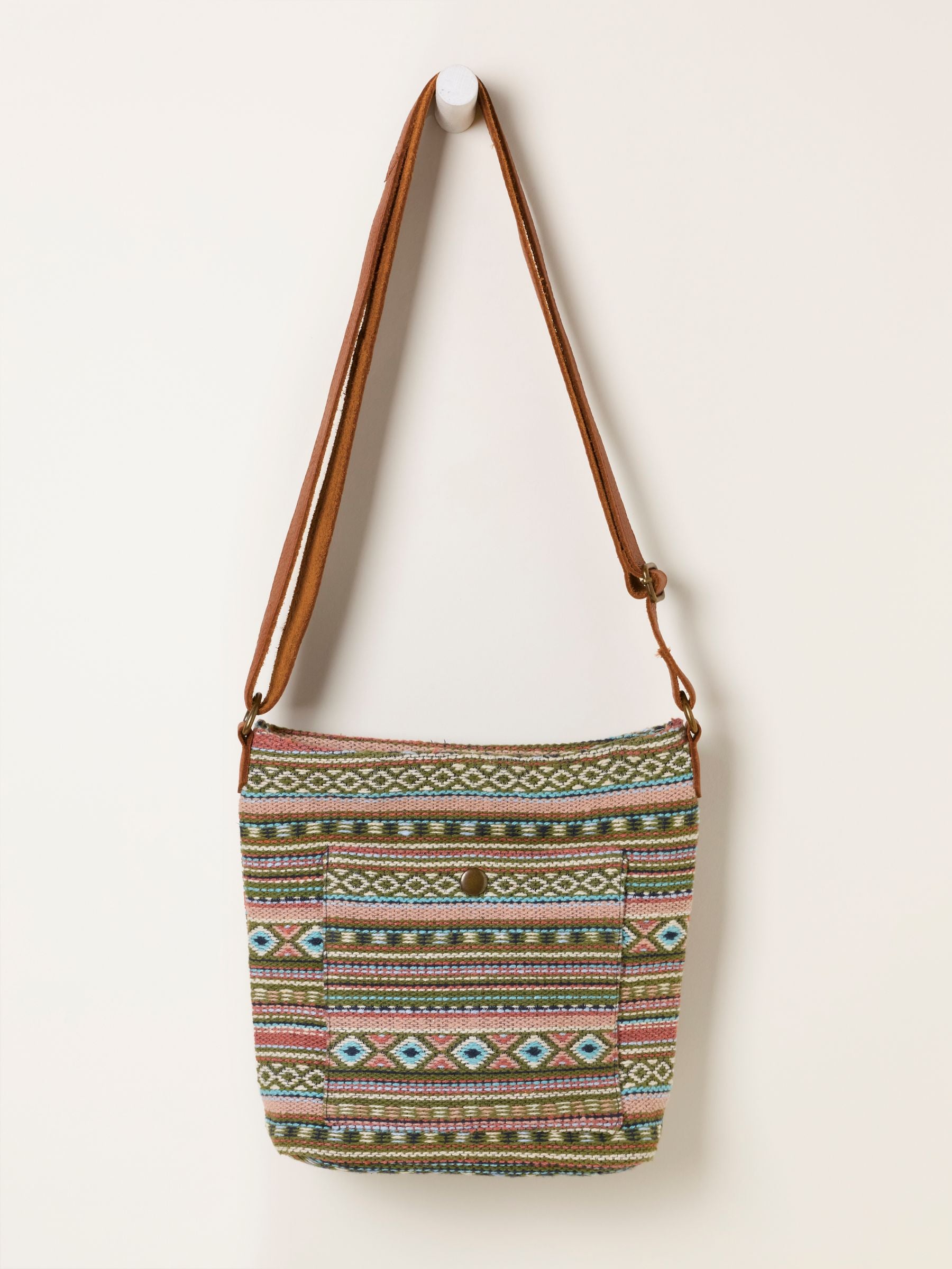 Fat Face - Women - Crossbody Bag - Green - Leather Strap