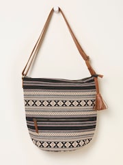 FatFace Evalie Black Woven Crossbody Bag - Image 3 of 5