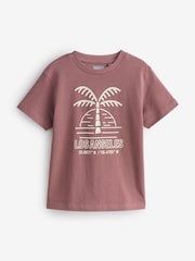 Burgundy Red Graphic Los Angeles T-Shirt - Image 1 of 1