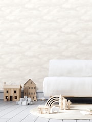 Style Sisters Beige Cloud 10M Wallpaper - Image 1 of 3