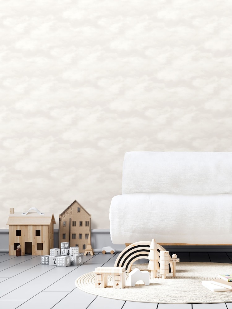 Style Sisters Beige Cloud 10M Wallpaper - Image 1 of 3 Style Sisters Beige Cloud 10M Wallpaper - Image 1 of 3
