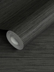 Style Sisters Black Grasscloth 10M Wallpaper - Image 3 of 3