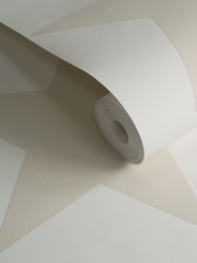 Style Sisters Beige Double Star 10M Wallpaper - Image 3 of 3