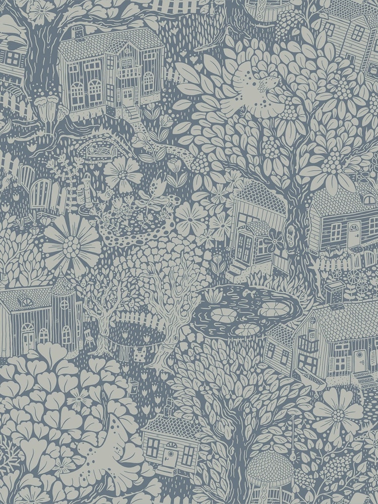 Galerie Blue Sommarang 2 Woodland 10M Wallpaper - Image 2 of 2
