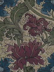 Laurence Llewelyn-Bowen Red Morris Major Floral Print 10M Wallpaper - Image 2 of 4