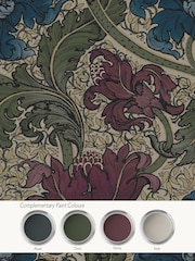 Laurence Llewelyn-Bowen Red Morris Major Floral Print 10M Wallpaper - Image 4 of 4
