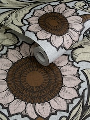 Laurence Llewelyn-Bowen Pink Sunnyside Up Floral Print 10M Wallpaper - Image 3 of 4