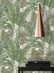 Galerie Green Welcome Home Tree Leaf 10M Wallpaper - Image 1 of 6