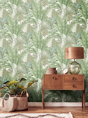 Galerie Green Welcome Home Tree Leaf 10M Wallpaper - Image 5 of 6