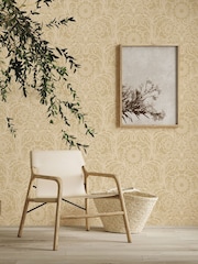 Laurence Llewelyn-Bowen Yellow Sunnyside Up Floral Print 10M Wallpaper - Image 1 of 4
