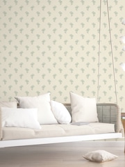Galerie Green French Country Floral Print 10M Wallpaper - Image 1 of 2